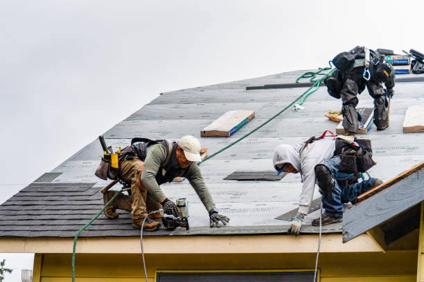 Professional Emergency Roof Repair technician working in Lexington, IL